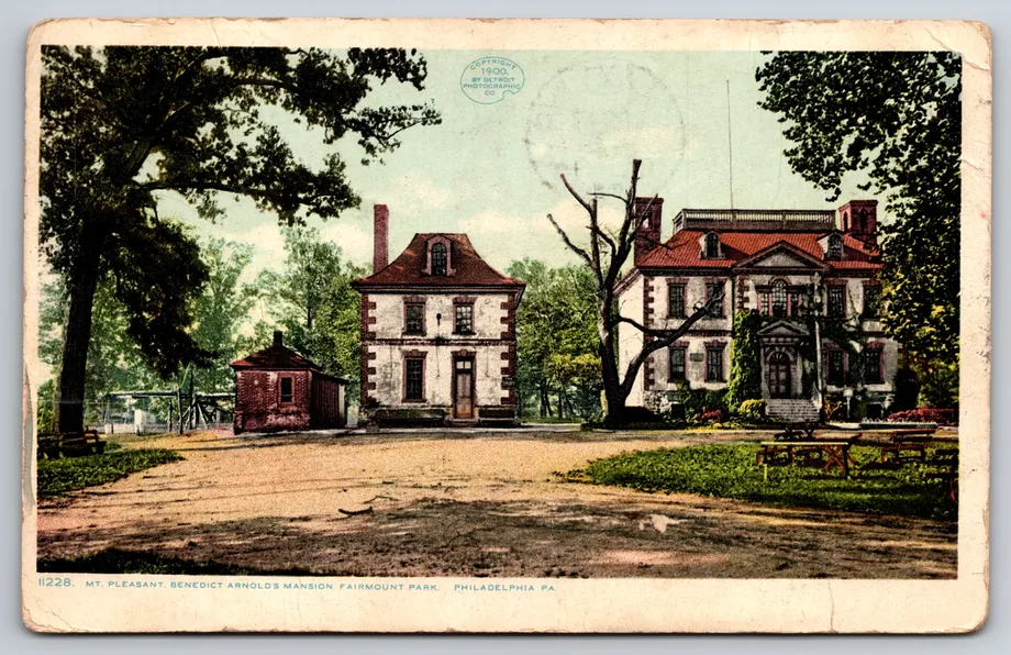 A Detroit Publishing Phostint postcard from the Postcard Origins collection: Mount Pleasant, Fairmount Park, Philadelphia